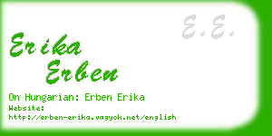 erika erben business card